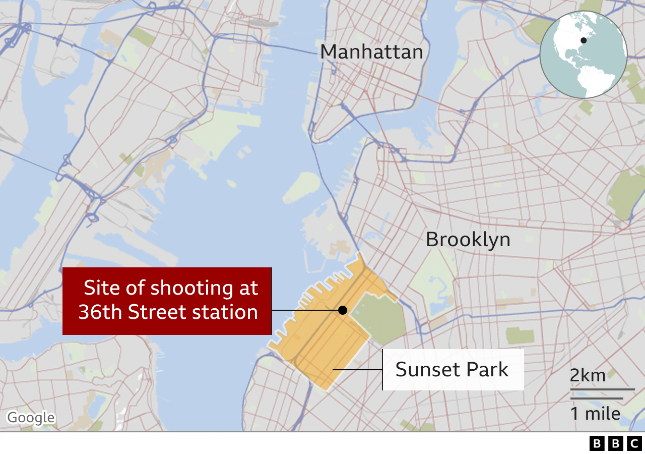 Map of Tuesday's shooting incident